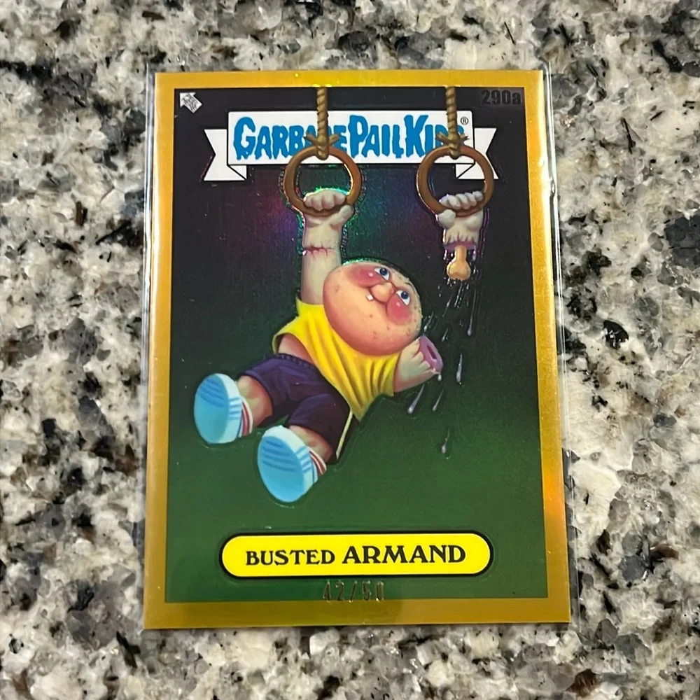 Garbage Pail Kids Chrome 2024 Series 7 Busted Armand Gold Refractor 42/50 290a